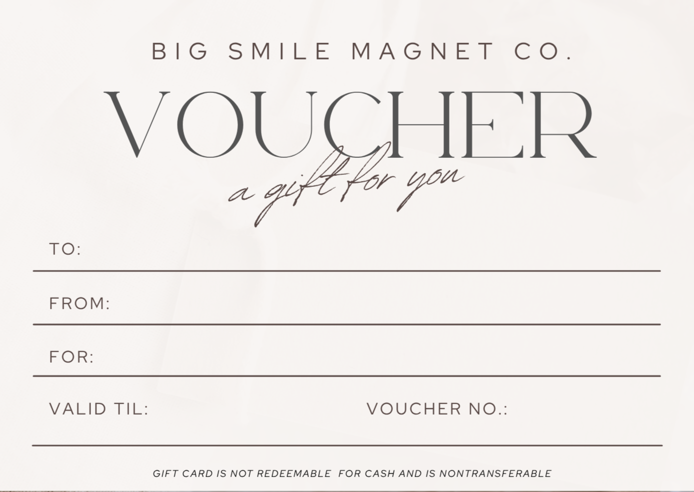 Big Smile Magnet Co. Gift Card